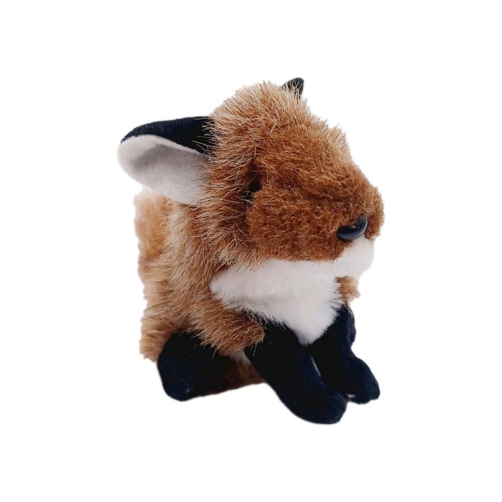 Folkmanis Mini Finger Puppet Brown Fox Stuffed Plush Stuffed Animal Toy 5"